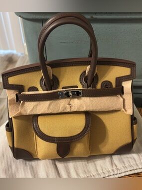 Canvas cargo style handbag H style BK